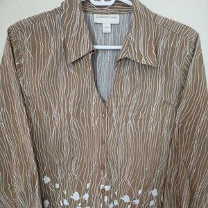 Coldwater Creek:  Beautiful Shirt with Floral Accents